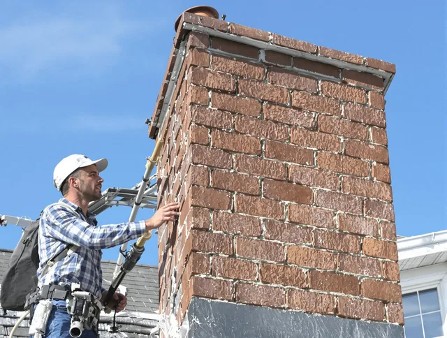 Brickwork for a chimney rebuild by Ridgefield Chimney Sweep in Ridgefield, CT