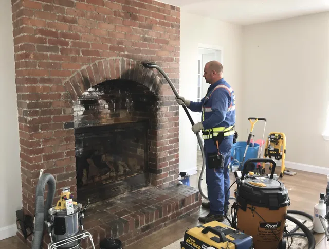 Ridgefield Chimney Sweep expert performing detailed chimney sweep in Ridgefield, CT