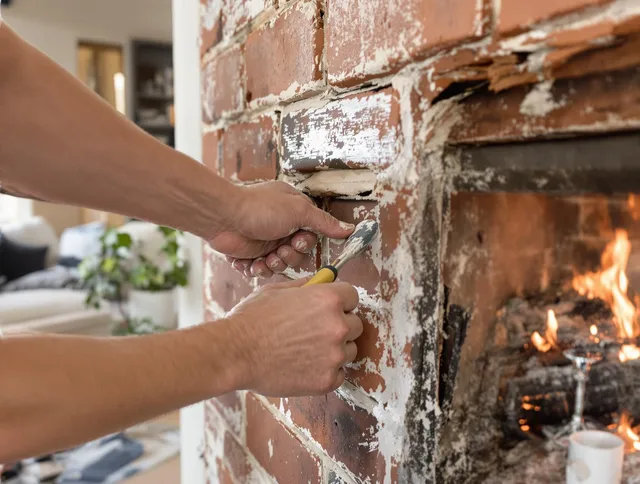 Routine fireplace repair by Ridgefield Chimney Sweep in Ridgefield, CT