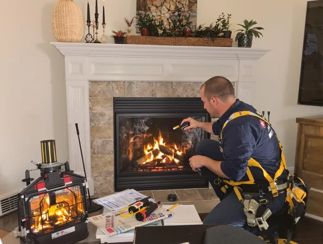 Safety-focused fireplace inspection by Ridgefield Chimney Sweep in Ridgefield, CT